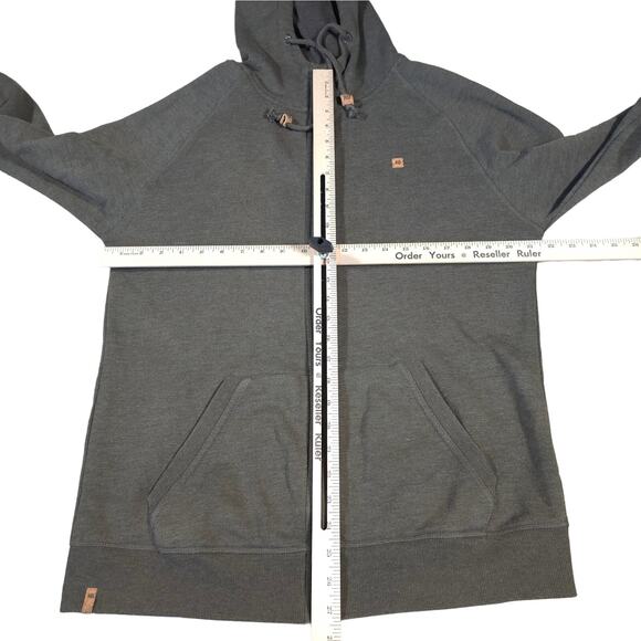 10Tree Zip Up Hoodie Sweater Men Size M Organic Cotton Recycled Polyester Blend - Picture 6 of 7